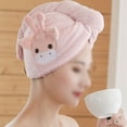 thumbnail image 3 of Las toallas para el cabello envuelven las toallas lindas del pelo de la torsión de los turbantes lindos del pelo de secado rápido súper absorbentes para las mujeres anti frizz, 3 of 5