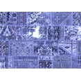 thumbnail image 1 of Ahgly Company Machine Washable Indoor Rectangle Patchwork Blue Transitional Area Rugs, 6' x 9', 1 of 4