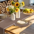thumbnail image 4 of Pure Brown Round 15 Inch Placemats Set of 8, Simple Solid Color HeatResistant Non Slip Place Mats for Dining Table, Wipeable Braided Kitchen Table Mats for Housewarming, 4 of 9