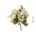 thumbnail image 3 of Artificial Flower Bouquet Fake Rose Silk Flowers Centerpiece for Bedroom Table Wedding Home Decor 11.81x3.15 in, 3 of 7