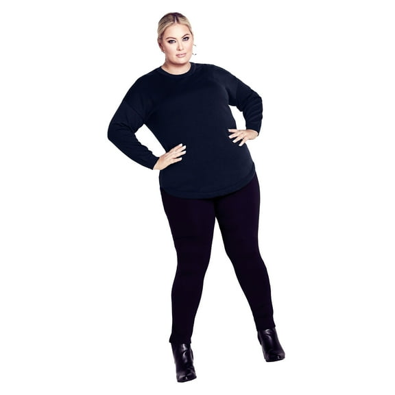 Avenue Women's Plus Size Tully Curved Hem Sweater