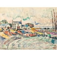 thumbnail image 2 of Paul Signac 24x19 Gold Ornate Framed and Double Matted Museum Art Print Titled - Groix, Cleaning the Sails (1923), 2 of 4