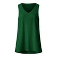 thumbnail image 3 of Camisa sin mangas con cuello en V para mujer para el verano: top informal oversize, poliéster/spandex, moda playera, tallas S-XXXXXL., 3 of 3