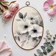 thumbnail image 7 of Canvas Wall Art Floral Watercolor Flowers Cream Modern Decorative Flowers Leaves Oval Framed Canvas Prints Vintage Wall Hanging Decor for Home Office Decorations 8.6"x11.4", 7 of 7