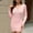 Pink, variant on YHAJDS Women's Casual Dress,Women's Dresses Long Sleeve V Neck Solid Color Zipper Fitted Bodycon Midi Dress Slim Casual Fall Winter Style