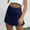 Blue, variant on WILLBEST Gradient Dress Ladies Casual Satin Silk High Fanny Pack with Zipper Mini Skirt for Women