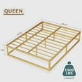 HOMEFORT Queen Bed Frame Platform, 14" Metal Platform Bed Frame Queen, Heavy Duty Steel Slat