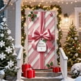 thumbnail image 6 of LmnLft Christmas Door Cover, Pink Bow Door Cover, Winter Door Decorations for Front Door, Holiday Party Backdrop Hanging Ornaments, 6 of 6