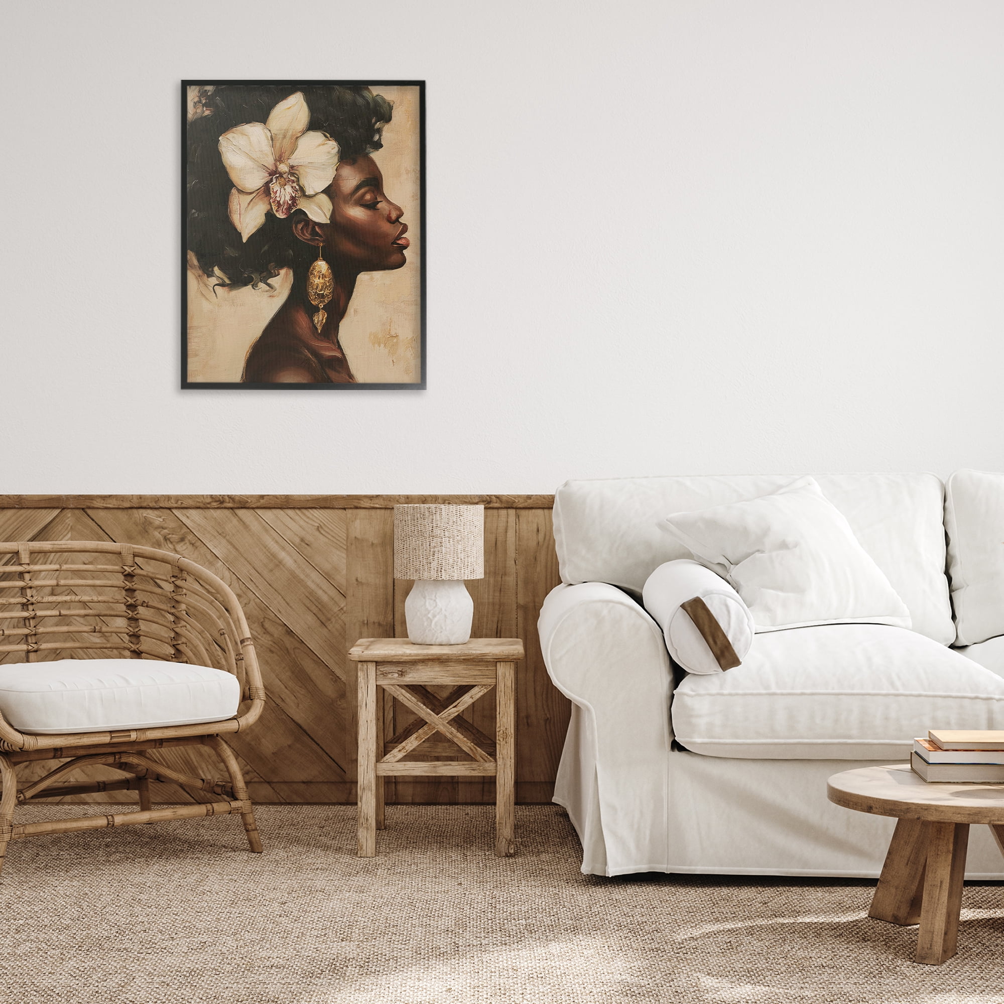 Stupell Industries Orchid Majesty Portrait Black Framed Giclee Art, design by Svetlana Aleynikova