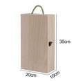 thumbnail image 4 of Wooden Wine Box Double Bottle Strap Crates Shell Gift Home Decoration, 4 of 6