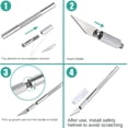 thumbnail image 4 of Non-Slip Engraving Metal Scalpel Knife Kit +5/40/45pcs #11 Blades Cutter Craft Knives for Mobile Phone PCB Repair Hand Tools N Set, 4 of 6