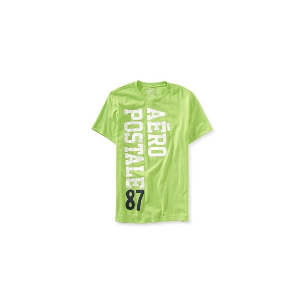 Camiseta gráfica Aeropostale Aero 87 para hombre verde extragrande