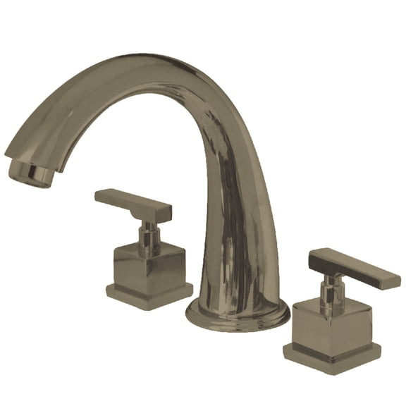 Kingston Brass KS2368QLL Executive Two-Handle Deck Mount Roman Tub Faucet, Brushed Nickel