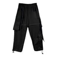 thumbnail image 6 of QTSHPN Cargo Pants for Women Detachable Long Convertible Jogger Pants with Pockets Lightweight Casual Streetwear Trousers Summer Fashion Women's Pants Black L, 6 of 6