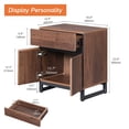 thumbnail image 5 of WAMPAT Nightstand with 1 Drawer & 1 Storage Cabinet, Modern Bedside Table with 2 Open Door for Bedroom, Wood Rustic Side End Table for Living Room, Oak, 5 of 8
