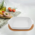 thumbnail image 3 of WEUVEB Small Ceramic Baking Dish Rectangular Shape with High Strength After Cold and Hot Processes 1 Set, 3 of 8