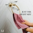 thumbnail image 3 of Brushed Gold Towel Ring - Modern Hand Towel Holder for Wall - SUS304 Stainless Steel Bathroom Towel Rack - Round Bathroom Towel Hanger - Towel Rack Bathroom - Towel Bar - Gold Towel Bar, 3 of 5