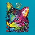 thumbnail image 5 of Wild Bobby Dean Russo Cat Wearing a Crown Thinking Cat Crowned Cat Lover Men Graphic Tee, Light Turquoise, Medium, 5 of 5