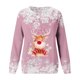 thumbnail image 5 of Puntoco Mujeres Otoño e Invierno Casual Navidad Elk Impreso Cuello Redondo Manga Larga Jersey Blusa Sudadera tops Puntoco Puntoco-429, 5 of 6