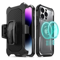 Vena vArmor Rugged Case Compatible with Apple iPhone 14 Pro Max (6.7"-inch), (MagSafe Compatible, Military Grade Drop Protection) Heavy Duty Holster Belt Clip Cover with Kickstand