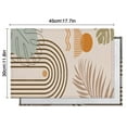 thumbnail image 6 of Brown Boho Geometric and Plant Pattern Summer Placemats Table Placemats Set Of 4-Linen Kitchen Washable Placemats Table Mats 11.8"x17.7"Non-Slip Heat Resistant, 6 of 6