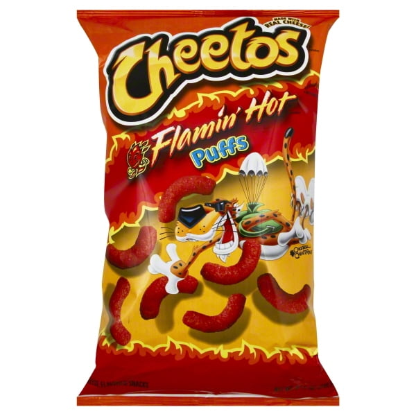Cheetos Puffs Flamin Hot Cheese Flavored Snacks 8 Oz Bag Walmart Aria Art