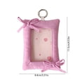 thumbnail image 3 of Lenkho Kawaii Bow Photocard Holders 3 Inch Cute Fabric Card Protector ID Badge Holders With Keychain Backpack Glamour For Students, 3 of 6