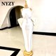 thumbnail image 3 of NYZY W62 vestidos de novia de sirena simples hasta el suelo con lazo grande sin mangas de satén personalizados 2025, 3 of 5
