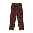 thumbnail image 4 of Daiia Gold Glitter Heart Men's Sleep Pant with Pockets and Drawstring,Pajama Pants-XX-Large, 4 of 9