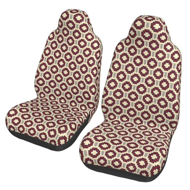 TEQUAN Front Seat Covers Arrow Polygon Pattern 2 Piece Car Seat