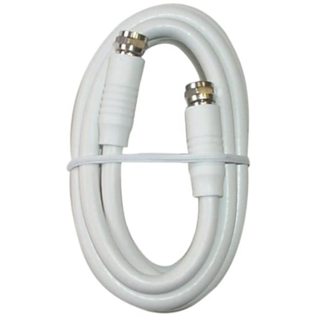 RG6 White High Definition Coaxial Cable, 6 ft.