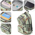 thumbnail image 4 of Highland Cow and Flower Print Backpack for School, Cute School Bag with Adjustable Shoulder Straps and Padded Back, 16.9"x12.6"x5.9", 4 of 5