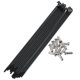 thumbnail image 1 of Rayos de bicicleta Unique Bargains 14G, rayos de rueda de bicicleta de acero inoxidable 304, 1 juego negro de 121 mm, 1 of 7