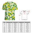 thumbnail image 2 of Floral Colorful Flower Women's T-Shirt Short Sleeve T Shirts Tops Tee Ladies Loose T, 2 of 6