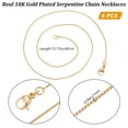 thumbnail image 2 of 6Pcs Rack Plating Brass Serpentine Chain Necklaces for Women Cadmium Free & Lead Free Long-Lasting Plated Real 18K Gold Plated 15.75 inch(40cm), 2 of 6