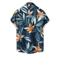 thumbnail image 4 of AHTJRT Stylish Men's Camouflage Print Button Down Short Sleeve Shirt Orange 5XL, 4 of 4