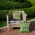 thumbnail image 3 of Outdoor Pillow Covers 18x18 Inch Set of 2 Hello Sunshine Decor Olive Green Waterproof Throw Pillow Covers Summer Outdoor Pillow Covers Decor for Patio Funiture Garden Sofa Couch 020G18, 3 of 6