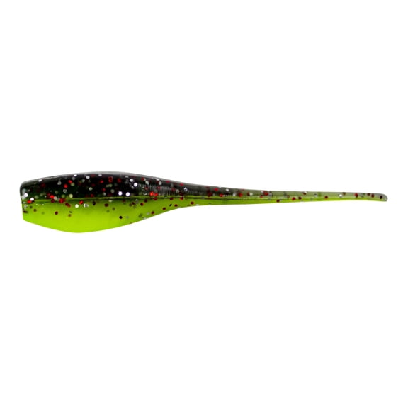 Bobby Garland Baby Shad Crappie Bait 2" Licorice Chartreuse Pearl 18 Count