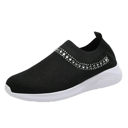

Wiueurtly Women‘s Fashion Mesh Breathable Ladies Solid Color Causal Comfortable Slip On Loafers Shoes Casual Dress Shoe Women Mens Narrow Casual Shoes