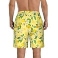 thumbnail image 3 of KLL Lemon (2) Men's Casual Summer Beach Shorts Hawaiian Shorts with Pockets-X-Large, 3 of 5