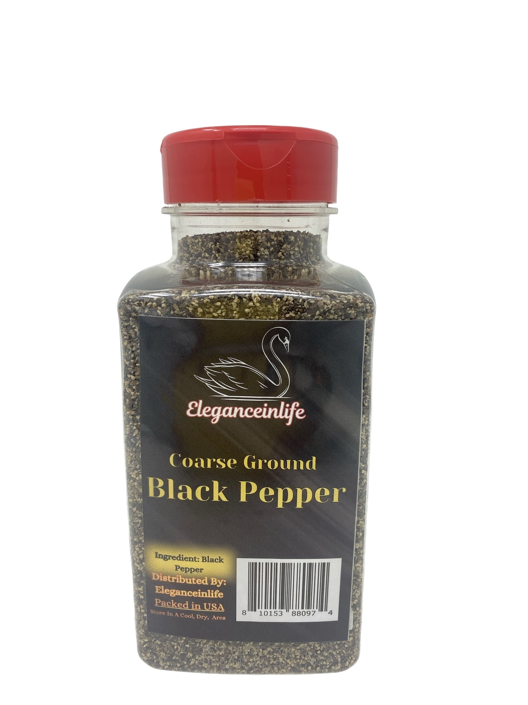 Eleganceinlife Coarse Ground Black Pepper, 12.7 oz (360g) - Packed in USA Pack of 2