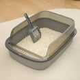 thumbnail image 4 of Open Litter U Shape Lowered Pet Supplies With Bedpan Toilet Easy Clean Kitty Litter Pan Semi Closed For Small And Large Cats, 4 of 4