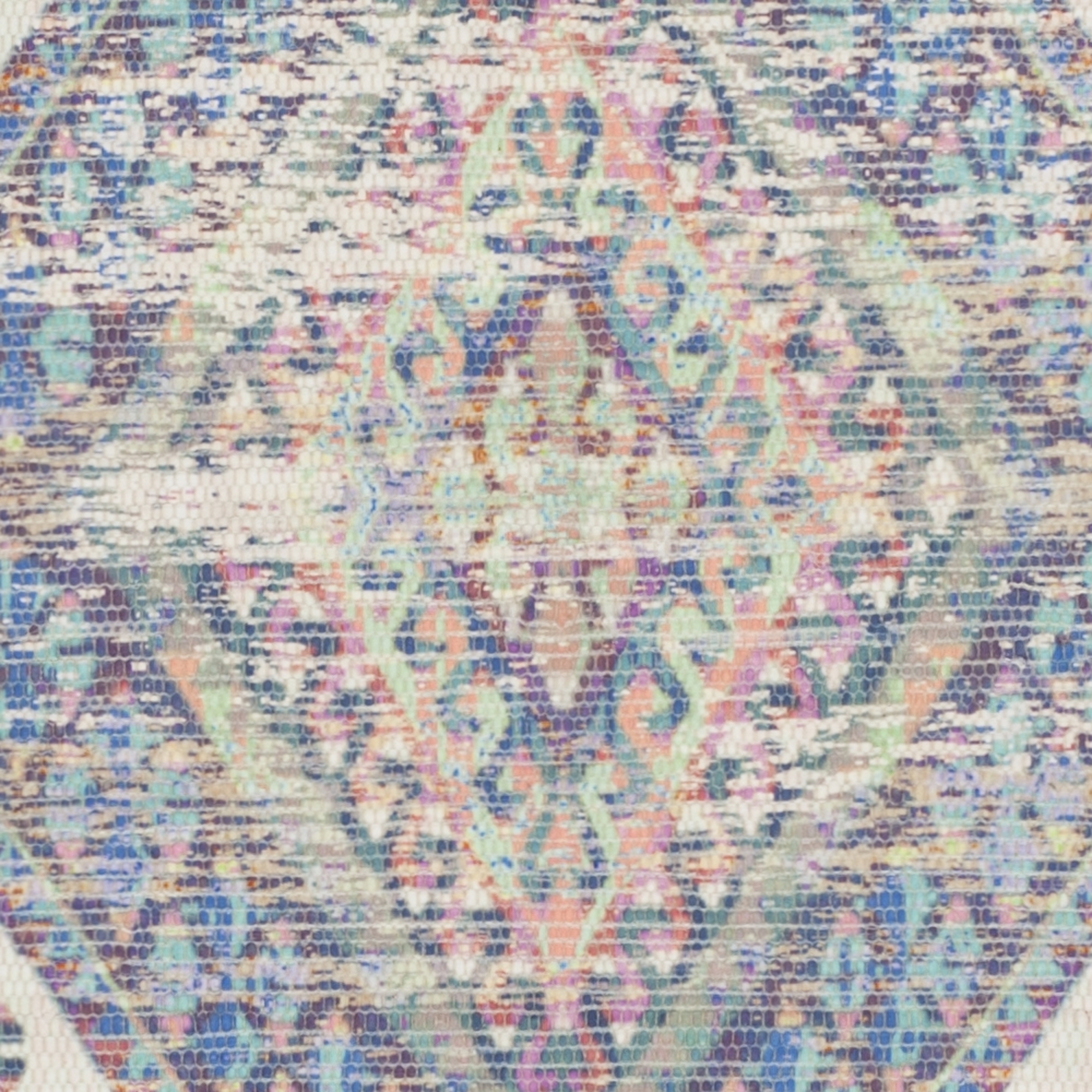 SAFAVIEH Saffron Harmon Geometric Cotton Runner Rug, Royal Blue/Fuchsia, 2'3" x 10'