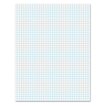 Quadrille Pads Quadrille Rule 4 sq/in 50 White Standard 15 lb Bond 8.5 x 11 Sheets 22030C