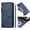 Blue, variant on Case for OnePlus ACE Zipper Wallet Flip Cover with Card Holder, Photo Frame, Kickstand & Lanyard, PU Leather Black
