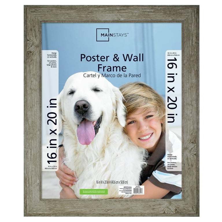 Mainstays 16"x 20" Rustic Gray Woodgrain Poster and Picture Wall Frame -  Walmart.com