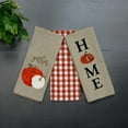 thumbnail image 5 of Serafina Home Thanksgiving Fall Kitchen Dish Hand Towels: Blessed Gather Pumpkin and Home, 100% Cotton 15" x 25", 5 of 7
