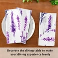 thumbnail image 6 of Coolnut Set of 1 Provence Lavender Satin Napkin Square 20 Inches Table Napkins Soft Smooth Decorative Napkins for Wedding Banquet Party Decoration, 6 of 6