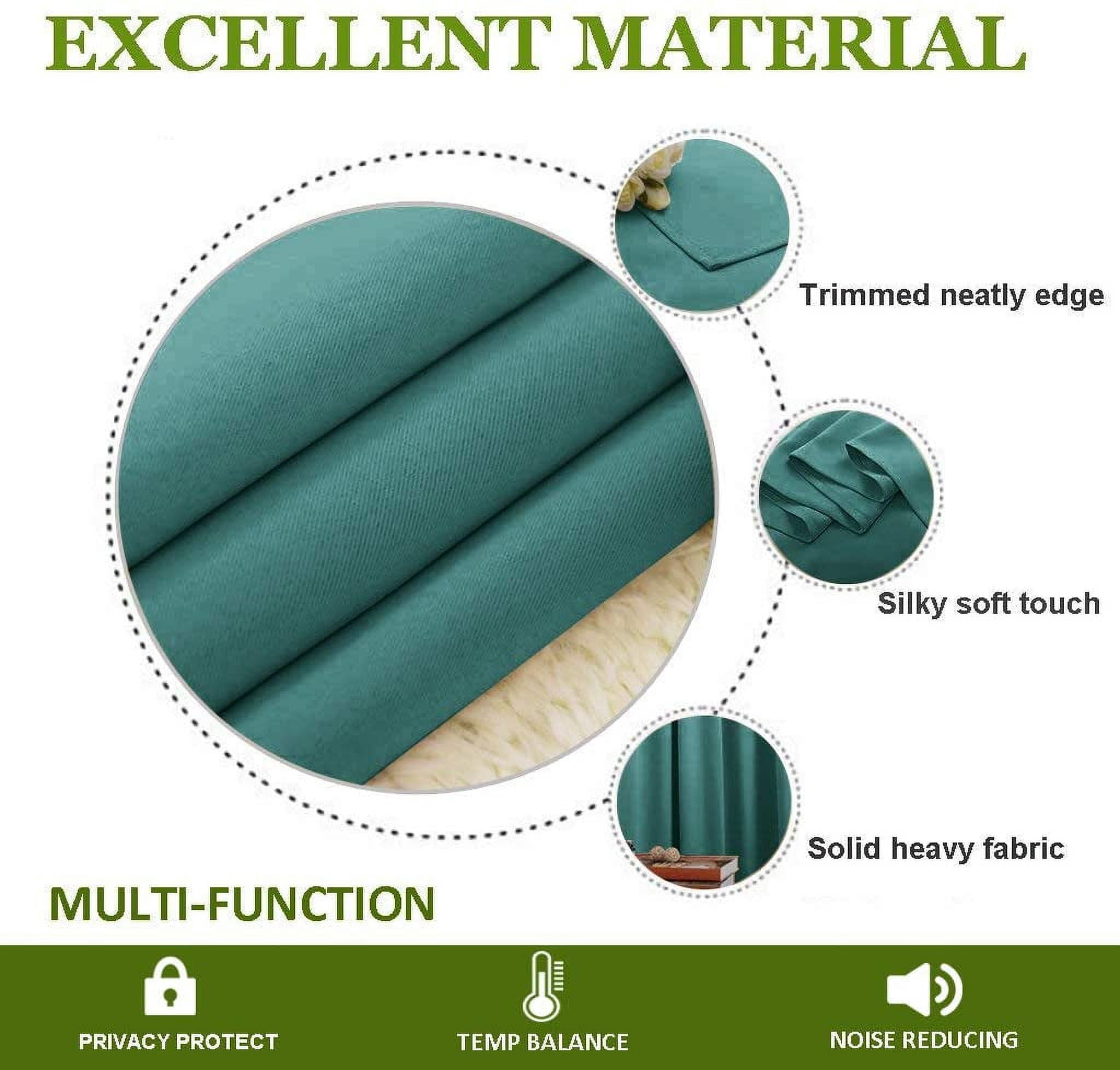 Amay Blackout Double Pinch Pleated Curtains Panel Seafoam Green Solid, 84 Inch Wide by 96 Inch Long- 1Panel