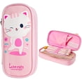 thumbnail image 1 of Bonito estuche de dibujos animados para niños, estuche de lona de gran capacidad con cremallera, compartimento resistente al agua y duradero, estuche grande para lápices de almacenamiento para niñas y Namotu CZBG-XM111-9, 1 of 7